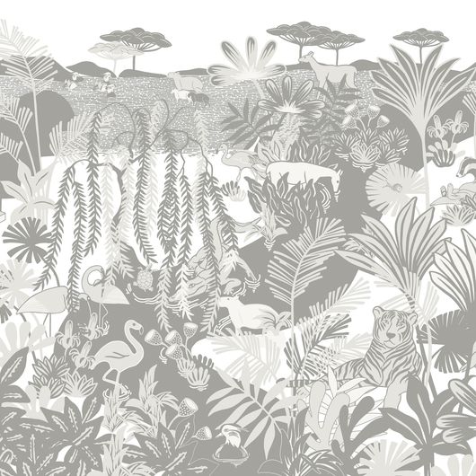 Панно "Kipling" арт.ETD22 001/1, коллекция "Etude vol.2", производства Loymina, с изображением растений и животных, заказать в интернет-магазине